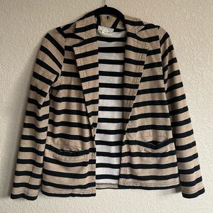 Brown & Black Striped Fabric Blazer Women’s S